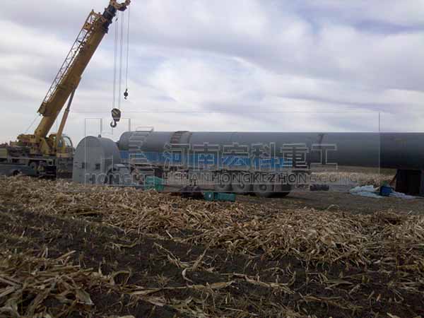 黑龍江呼蘭縣頁巖陶粒回轉(zhuǎn)窯生產(chǎn)線安裝現(xiàn)場(chǎng)